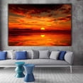 thumbnail image 6 of Orange Sunset Ocean Framed Canvas Wall Art, Modern Decor for Living Room Bedroom Bathroom Office Ready to Hang12"L x 8"W, 6 of 10