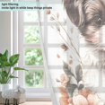 thumbnail image 4 of Yayeee Window Curtains Light Filtering 63"x42" Grommet Panel Pair Home Living Room Decor, Dog Pink Flower, 4 of 7