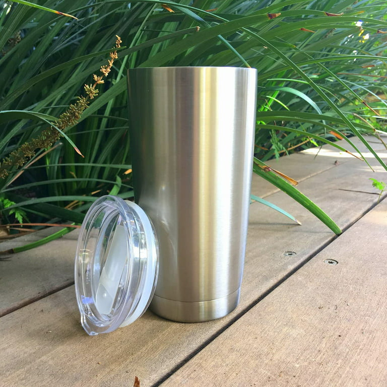 Stainless Steel Tumbler with Lid and Straw - Stainless Steel by Chillout  Life for Unisex - 20 oz Tumbler