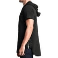 thumbnail image 3 of Njoeus White T Shirts for Men Workout Tops Men's Solid Pliad Hoodies Shirts Slim Fitting Hooded Tops Cotton Drawstring Short Sleeve Sports T-Shirt Casual Sweatshirt M-3Xl Short Sleeve Shirts for Men, 3 of 8