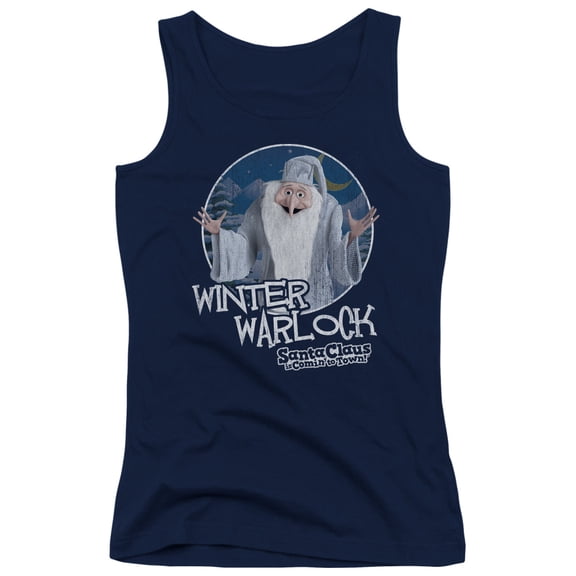 Santa Claus Is Comin To Town - Winter Warlock - Juniors Tank Top - X-Large