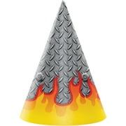 Party Central Club Pack of 48 Gray and Yellow Truck Rally Party Hats 6.25"