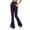 Purple, variant on Women's High Waist Flare Pants, Split Hem with Slimming Fit, S-XXL