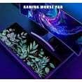thumbnail image 5 of Green Leaf Desk Mat, Botanical Plant Gaming Mouse Pad, Black XL Long Mousepad, Desk Decor Office Gift, 31.5 X 11.8 Inch, 5 of 5