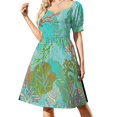 thumbnail image 1 of Vestido de manga corta Coral Reef de Hollyce Jeffriess, elegante vestido de fiesta para mujer 2025, vestido para mujer, 1 of 8