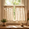 thumbnail image 1 of Deeceymbur Small Window Short Curtains Embroidered Semi Curtains Bedroom Door Curtains Light Blocking Decorative Valance, 1 of 7