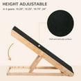 thumbnail image 6 of Pawhut Pet Ramp Bed Steps for Dogs Cats Foldable Height Adjustable with Non-slip Carpet Pine Wood, 35.5"L x 16"W x 24"H, Black, 6 of 10