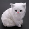 thumbnail image 2 of Realistic Cute Simulation Stuffed Plush White Persian Cats Toys Cat Dolls Table Decor Kids, 2 of 8