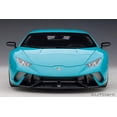 thumbnail image 6 of Lamborghini Huracan Performante Blu Glauco / Solid Blue with Black Wheels 1/12 Model Car by Autoart, 6 of 11