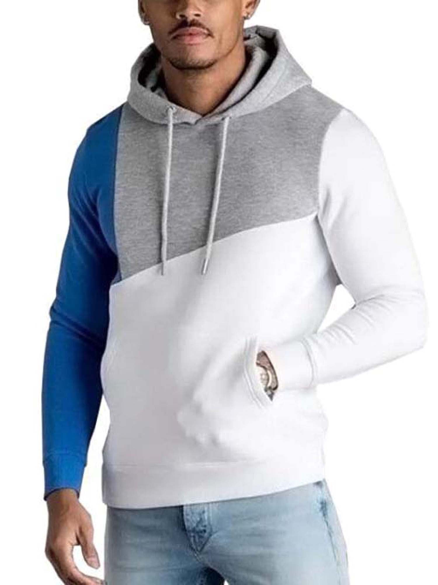 FUNEY Mens Fashion Athletic Hoodies Sport Sweatshirt Short Sleeve Drawsting Shirts Hipster Hip Hop Pullover with Pockets 