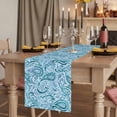 thumbnail image 2 of Table Runners 120 Inches Long Dress Scarves, Light Blue Teal Farmhouse Coffee/Dining/Kitchen Table Runner for Living Room, Retro Botanical Abstract Art 13x120 Inch, 2 of 9