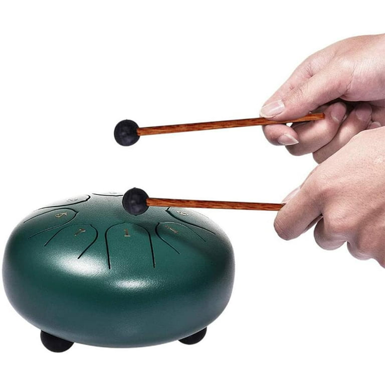 Hang Drum Percussion Instrument With Drumsticks, Carrying Bag, Note Sticks  Finger Picks For Yoga Practice Sound Healing