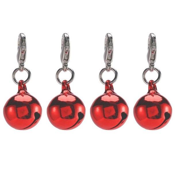 4X Cascabeles Pendiente de Campana para Collar de Perro Mochila de Lona