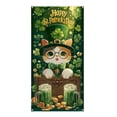thumbnail image 1 of Cat With Green Hat St. Patrick's Day Decorations Door Cover，35.4 X 70.8 Inch Happy St Patricks Day Door Banner Hanging Photography Background For Festive Home Decor, 1 of 2