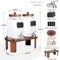 thumbnail image 2 of Dispensador de bebidas FavorFlavor, 2 vasos, 3,78 L con soporte de madera, 2 of 8