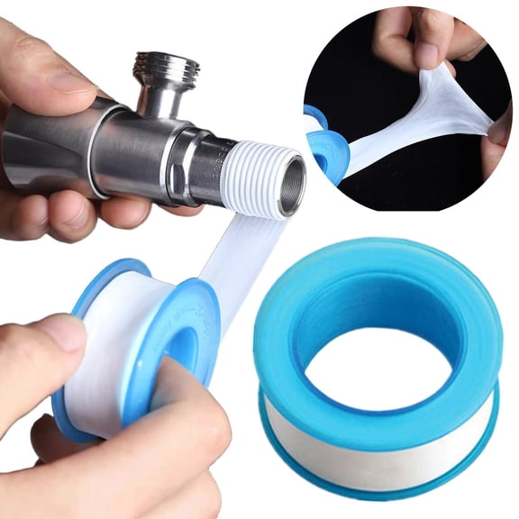Ptfe Plumber Tape Ecohintz 5M White Plumber Thread Seal Tape - Industrial Grade Ptfe for Pipe Sealing - Temperature Resistant - Waterproof Connection Wrap, Thread Seal Tape, Sky Blue