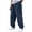 Navy -CO21, variant on Nestiefly Men's Corduroy Pants Wide Leg Straight Sweatpants Elastic Waist Drawstring Casual Loose Fit Trousers Plus Size Clothes White L