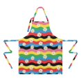 thumbnail image 2 of Pioneer Flower Floral Print Pattern Apron for Women and Men, Cotton Linen Waterproof with Pockets, Adjustable, 33x27 Inch for Kitchen, Gardening, BBQ, Salon, 2 of 6