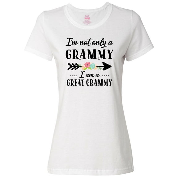 Inktastic I'm Not Only a Grammy I'm a Great Grammy with Flowers Women's T-Shirt