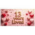 thumbnail image 4 of LUUFILx 13th Anniversary Celebration Backdrop Banner Heart Decor Perfect for Party Decorations Loved Years Special Event Supplies Backdrop Background Decor, 4 of 8