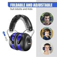 thumbnail image 4 of Tacklife Shooting Ear Protection for Gun Range, SNR 34 dB Hearing Protection - HNRE1 - Blue, 4 of 7