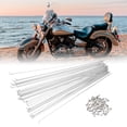 thumbnail image 5 of Uxcell 14G Bicycle Spokes, Stainless Steel J Bend 2mm MTB Spokes with Brass Nipples for Road Bikes Silver 11.34 in, 5 of 6