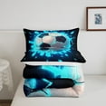 thumbnail image 5 of Erosebridal Soccer Comforter Set Twin Size Football Games Bedding Set Blue Tie-Dye Splash-ink Comforter Sports Theme Quilt Set, 5 of 7