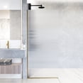 thumbnail image 4 of VIGO Zenith 34 in. W x 74 in. H Frameless Fixed Shower Screen Door in Matte Brushed Gold with 3/8 in. (10mm) Fluted Glass, 4 of 10