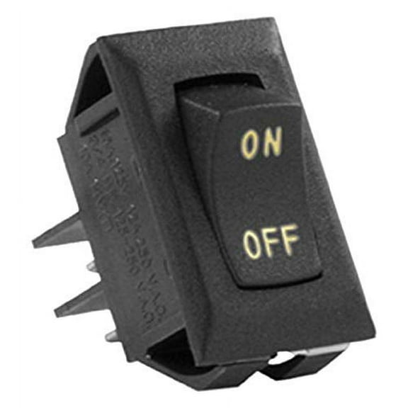 JR Products (12591-5 Black/Sliver 12V On/Off Switch, (Pack of 5)