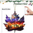 thumbnail image 3 of Small Maple Leaf Acrylic Sun Catcher 8cm, Painted Glass Fall Hanging Decor for Window Balcony, Autumn Pendant for Thanksgiving Courtyard Wall Home Decor, 3 of 6