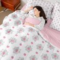 thumbnail image 4 of Homewish Kawaii Flowers 7-Piece Bedding Comforter Set for Teens Boys Girls,Polka Dots King Bedding Sets,Bling Glitter Ultra Soft Bed Sheets,Lightweight Room Decor,Reversible, 4 of 8