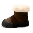 thumbnail image 6 of newwalpole Toddler Boy Girl Snow Boots Waterproof Winter Warm Boots Nonslip Lightweight Outdoor Walking Shoes for Cold Weatehr Brown for Size 2.5, 6 of 8