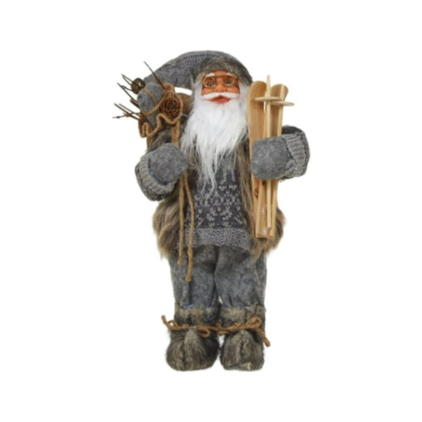 Figura de Papá Noel, muñeco de Papá Noel, accesorios novedosos, adorno de Papá Noel coleccionable Altura 30cm