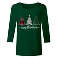 thumbnail image 4 of Womens Christmas Tops 3/4 Sleeve Shirts Casual Fashion Fall Clothes For Women Tees Blouses, 4 of 4