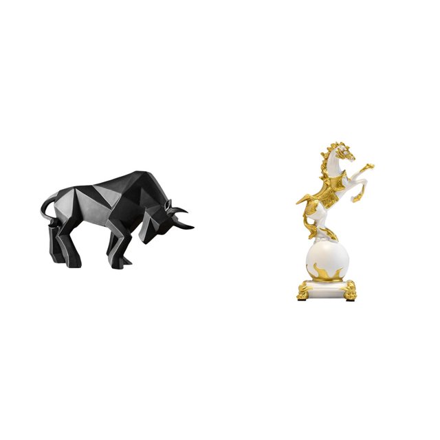 Estatua de toro,Estatua de toro,figura decorativa para escritorio,Arte decorativo coleccionable para el hogar y la oficina,Figura de escritorio,Estatua de caballo en