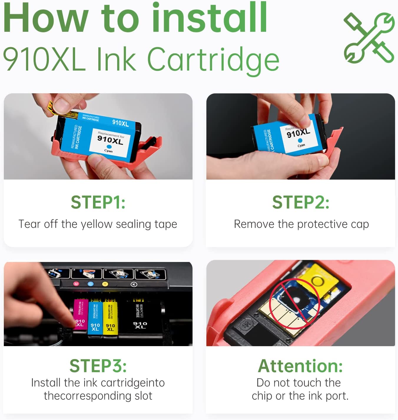 Kingjet HP 910XL Ink Cartridge 4-Pack Combo photo 8