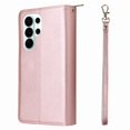 thumbnail image 3 of For Samsung Galaxy S26 Ultra 5G Wallet Phone Case With 9 Card Holder Zipper Pocket, Magnetic Closure Premium PU Leather Flip Case With Wrist Strap,Rose gold,For Galaxy S26 Ultra 5G, 3 of 10