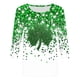 thumbnail image 5 of TaTaai Women's St. Patrick's Day Green Print T-Shirt Round Neck 3/4 Sleeve Loose Fit Casual Top Irish Festival Spring Holiday Blouse Gift, 5 of 5