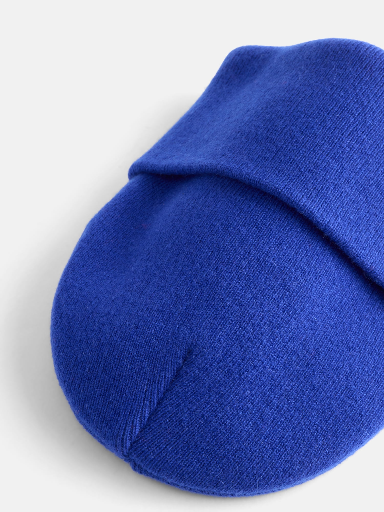 Free Assembly Men's Cashmere Ribbed Beanie Hat, One Size
