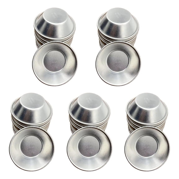 Set of 50 Nonstick Cups Aluminums Eggs Tart Cup Oven Safe Cupcakes Metal Darioles