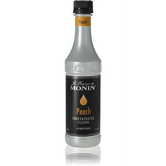 (Price/Case)Monin Peach Concentrate Flavor 375 Milliliter Bottle - 4 Per Case