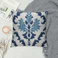 thumbnail image 2 of PIKWEEK  Ikat Pillow Blue Ikat Pillow Covers Blue Throw Pillows Blue Cushion Pillows in Navy Cream White Pillowcase, 2 of 5