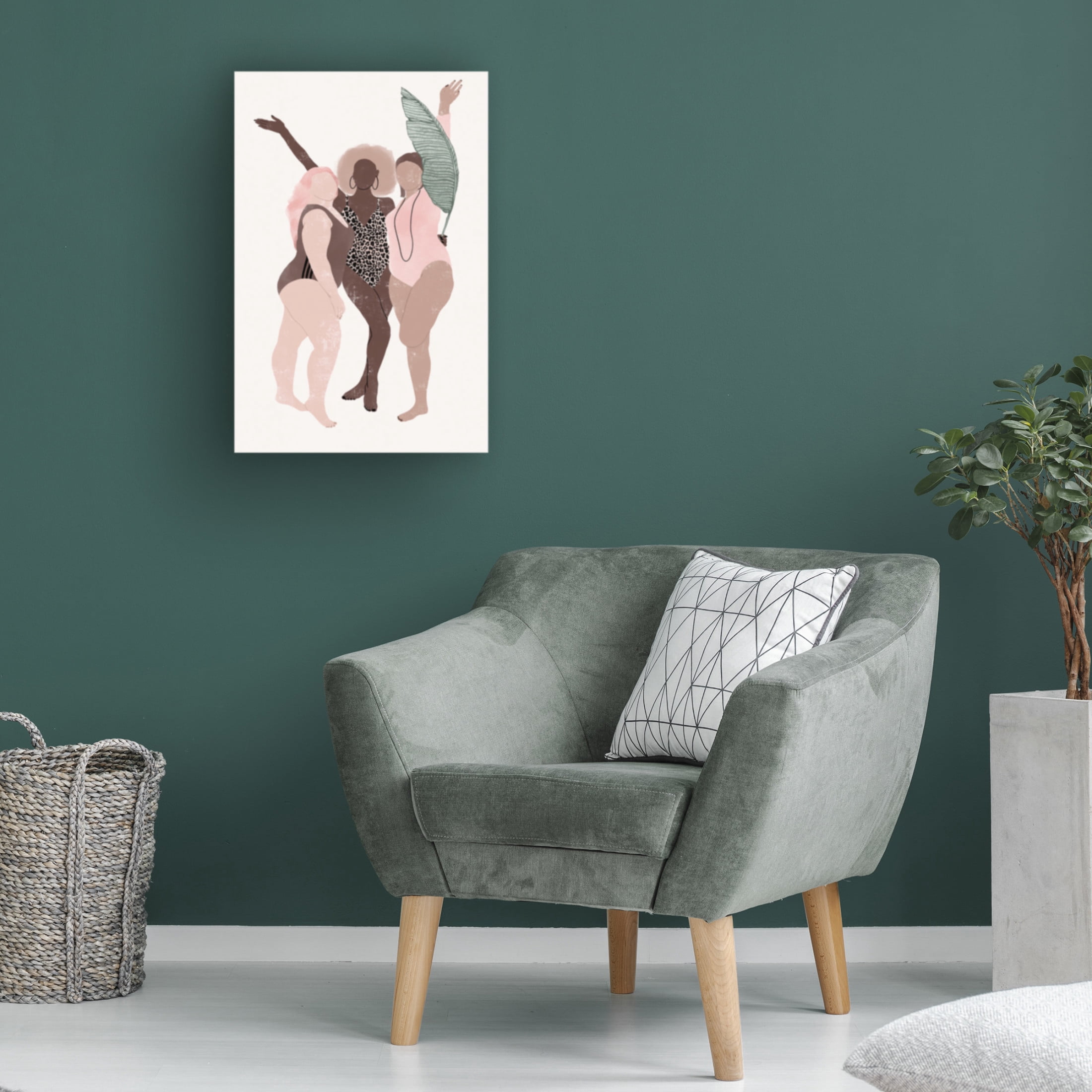 Canvas Wall Art - Christina Palm 'Femme Safari Nr 5' Wall Art for Living Room, Bedroom, or Office Décor by Trademark Fine Art - 12 x 19 Inches
