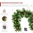 thumbnail image 6 of Best Choice Products 9ft Pre-Lit Christmas Garland w/ 50 LED Lights, Silver Bristles, Pine Cones, Berries, 6 of 9