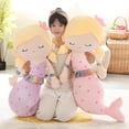 thumbnail image 2 of Peluche de algodón relleno de sirena grande de alta calidad para niñas, muñeca de trapo de princesa, almohada de vida marina, cojín, regalo para niños, 2 of 5