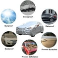 thumbnail image 2 of Car Cover Waterproof All Weather，Full car Covers UV Protection/Snowproof/Dustproof，Universal Car Cover 2 Layer with Zipper, (Fit Sedan Length Up to 209”), 2 of 6