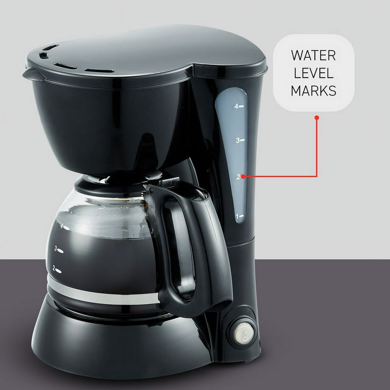 Elite Cuisine EHC5842 4-Cup Brew & Drip Coffee Maker with Pause