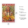 thumbnail image 2 of Mexico - Senorita with Fruit Bowl - Vintage Travel Poster by Jorge González Camarena c.1951 - Master Art Print (Unframed) 13in x 19in, 2 of 4
