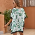 thumbnail image 5 of Watercolor Drawing Eucalyptus Leaves Women's Swimsuit Coverup Summer Beach Cover Up Bathing Suit Dress, 5 of 6