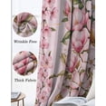 thumbnail image 6 of Pink Orchid Blackout Curtains for Bedroom 45 Inch Length 2 Panels Set, Spring Floral Flowers Leaves Botanical Thermal Insulated Energy Saving Window Treatment Curtains Blackout Drapes 52"x45", 6 of 8
